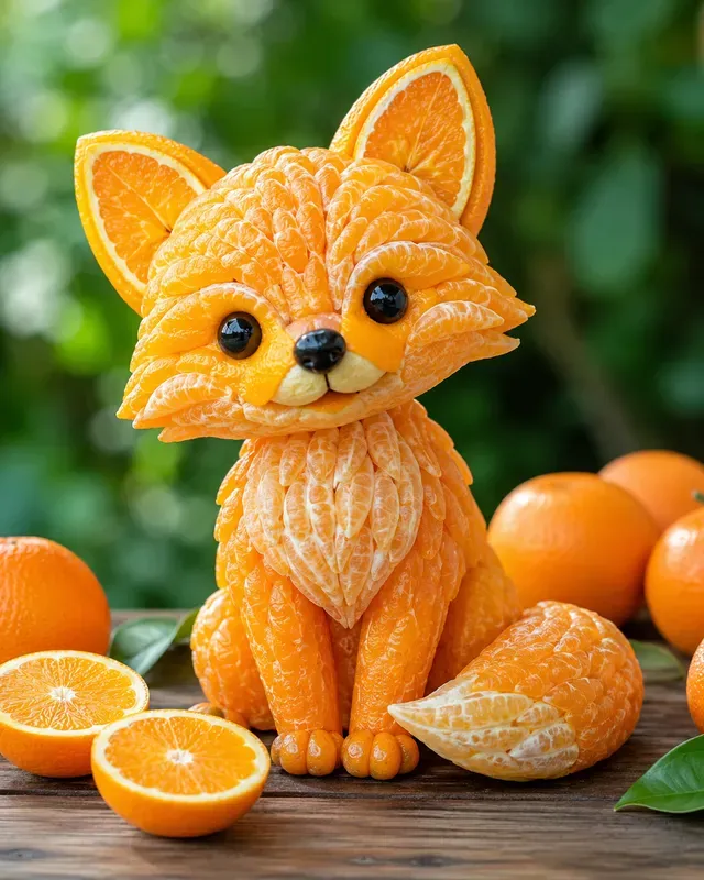 Cute Citrus Animal Sculptures