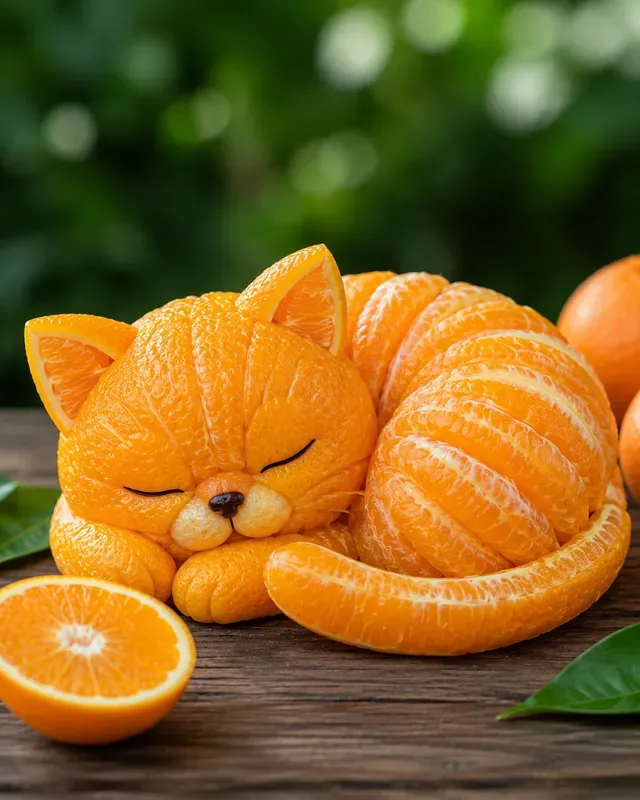 Cute Citrus Animal Sculptures