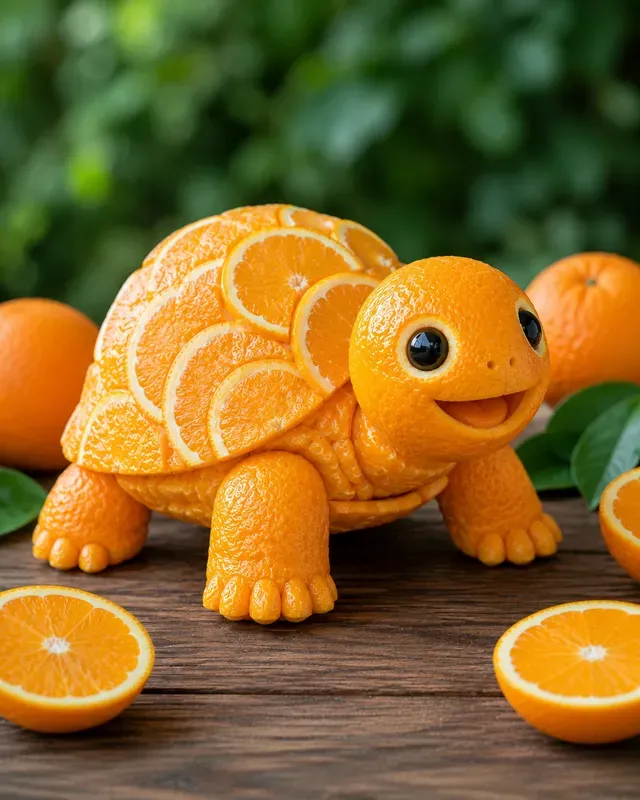 Cute Citrus Animal Sculptures