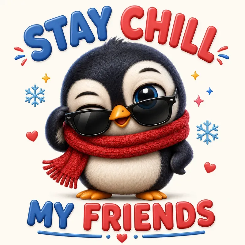 Cute 3D Animal Quote Sticker Art