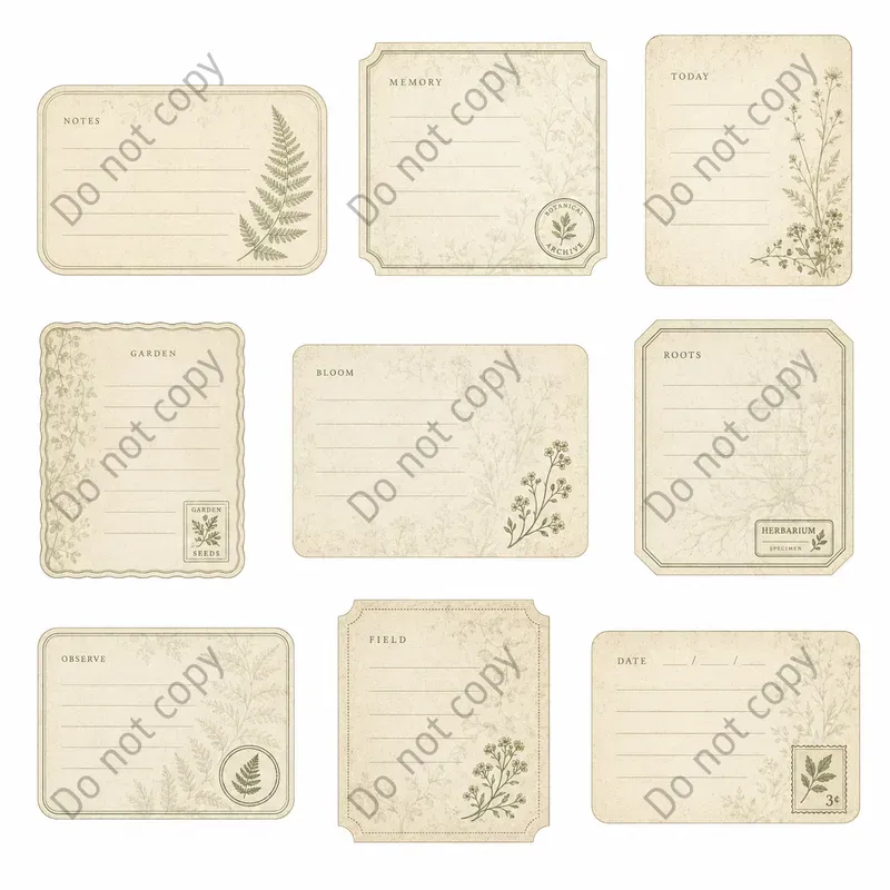 Junk Journal Journaling Card Sheets
