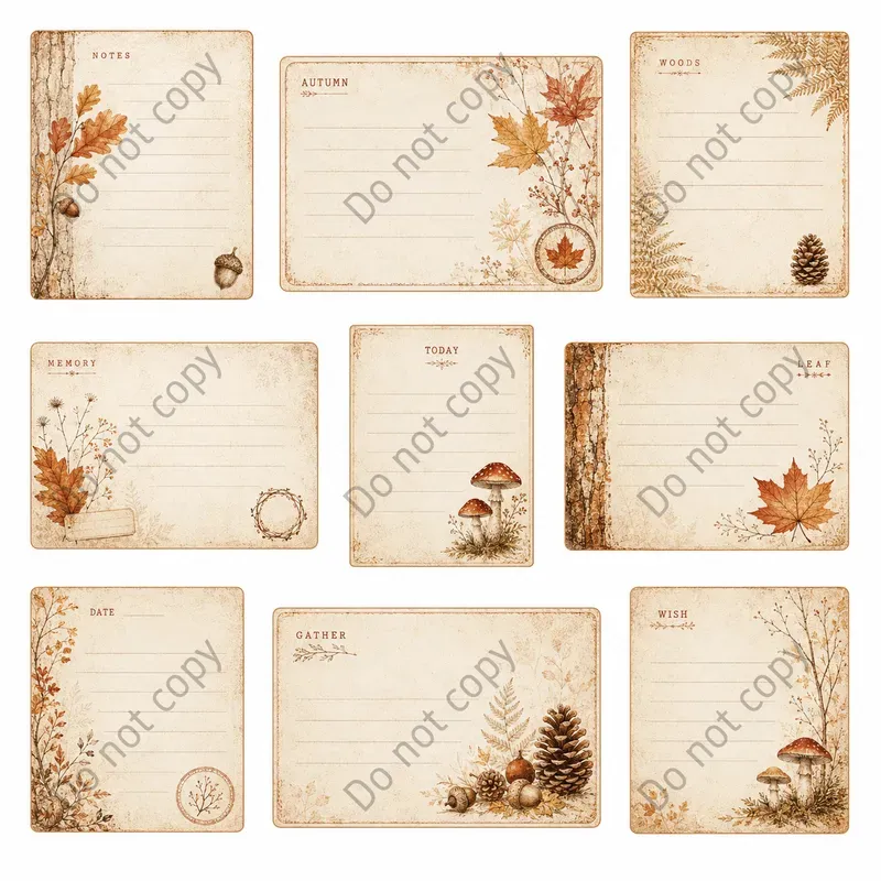 Junk Journal Journaling Card Sheets