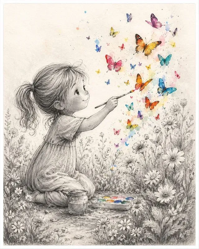 Color Splash Storybook Sketches