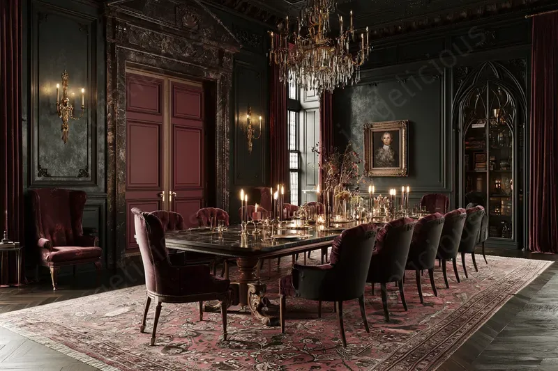 Dark Academia Interiors