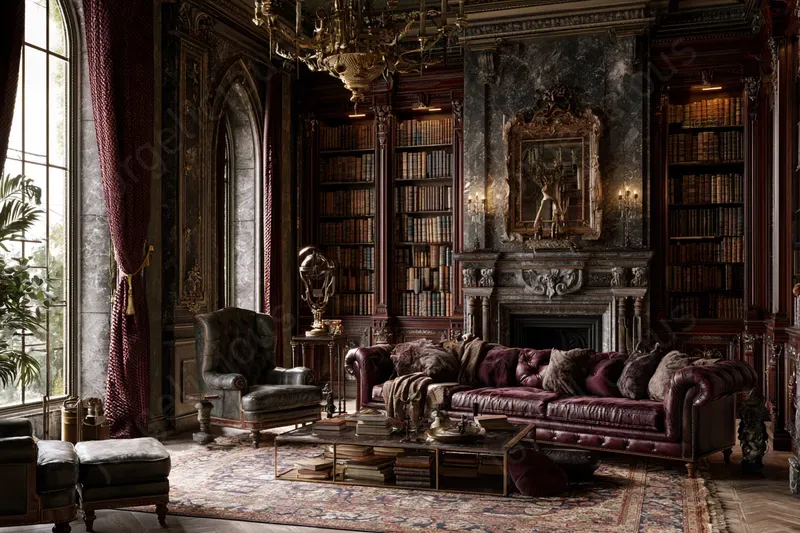 Dark Academia Interiors