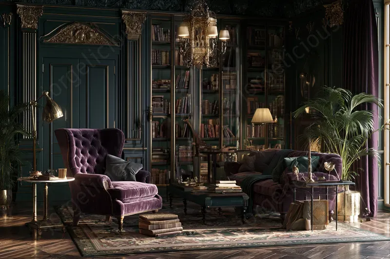 Dark Academia Interiors