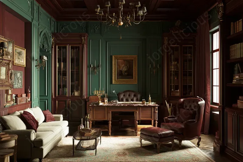 Dark Academia Interiors