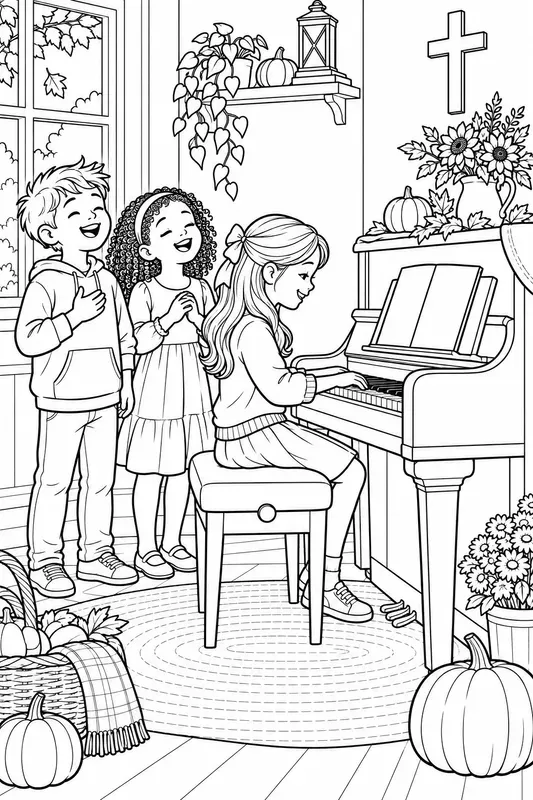 Thanksgiving Worship Colorings