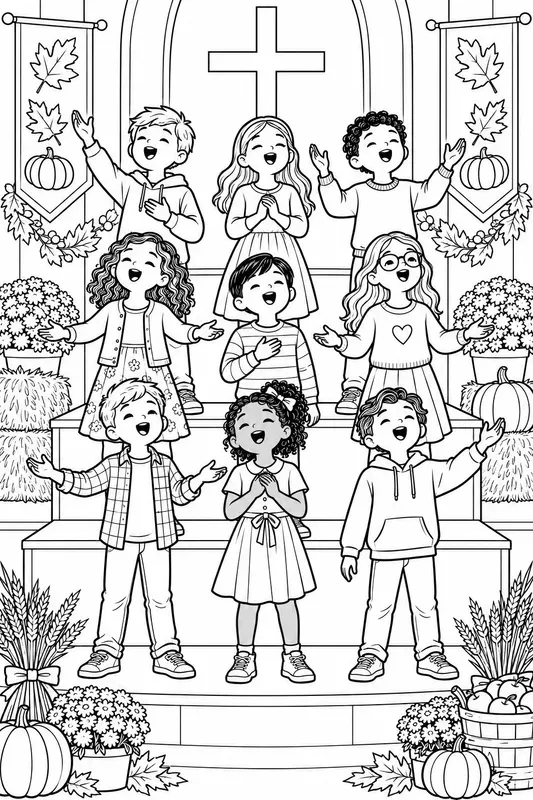 Thanksgiving Worship Colorings