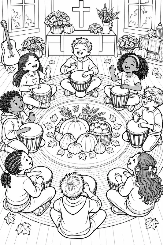 Thanksgiving Worship Colorings