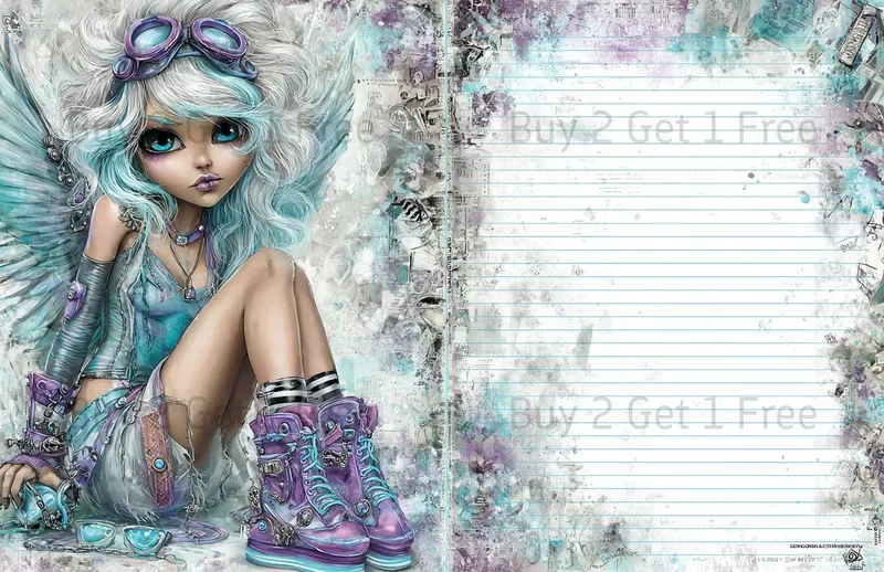 Alice In Cyberpunk World Double Pages