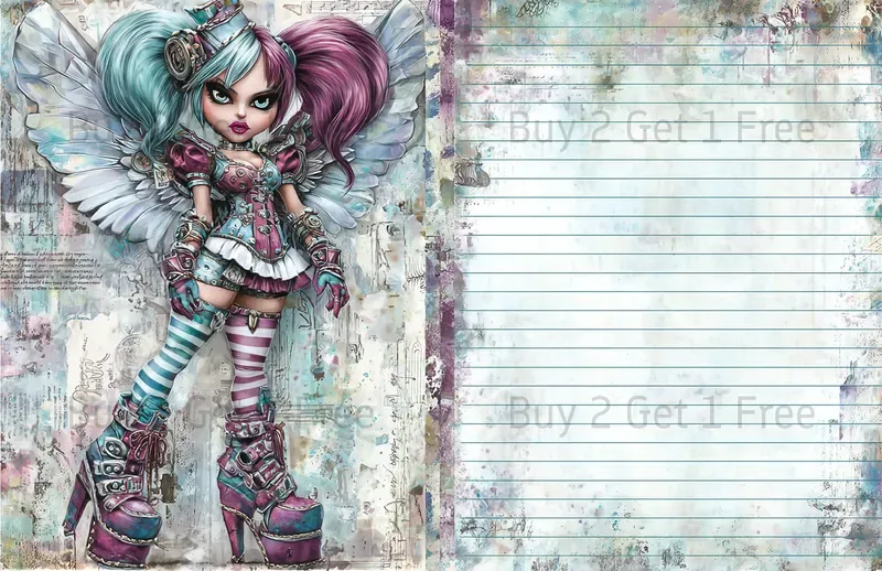 Alice In Cyberpunk World Double Pages