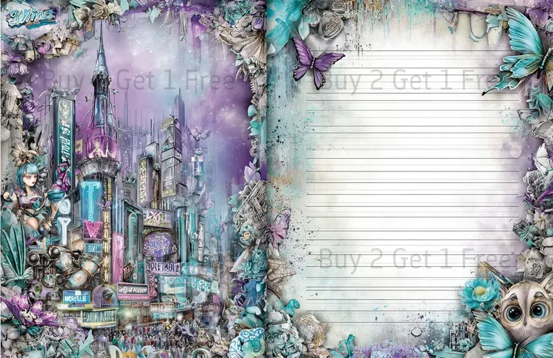 Alice In Cyberpunk World Double Pages