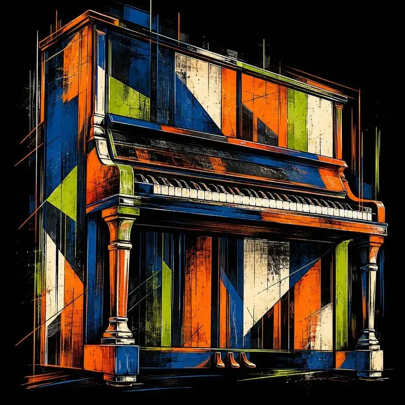 Bold Abstract Music Instrument Wall Art