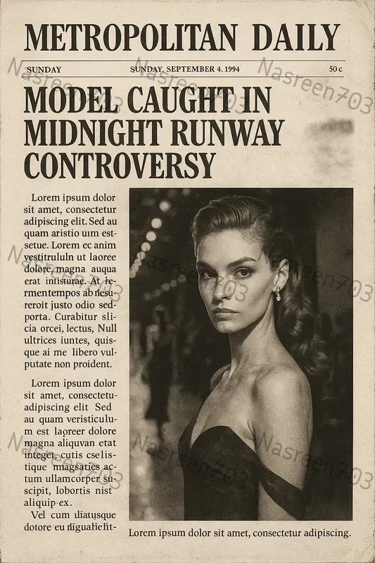 Vintage Scandal Newspaper Portraits