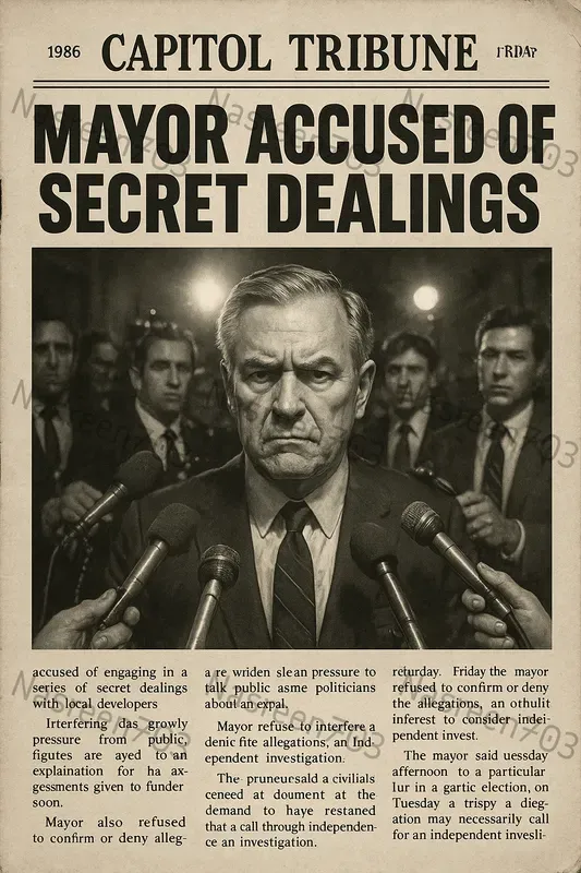 Vintage Scandal Newspaper Portraits