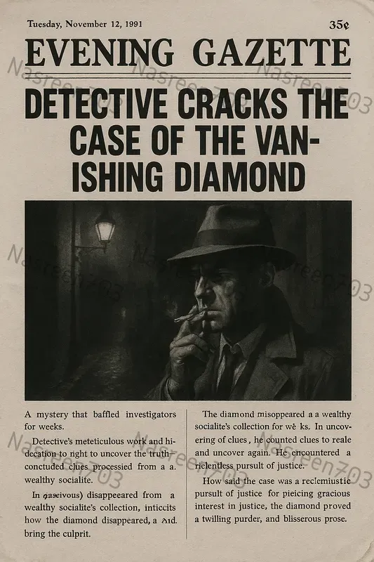 Vintage Scandal Newspaper Portraits
