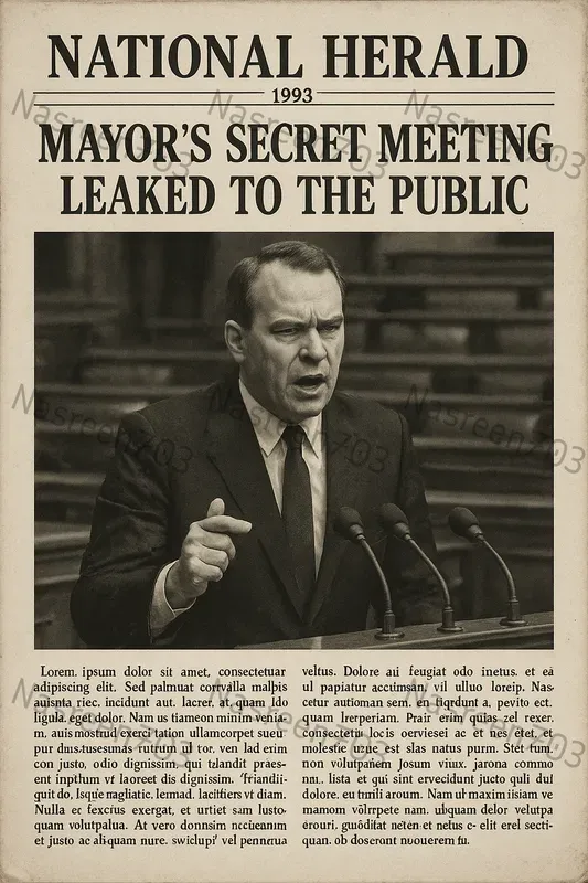 Vintage Scandal Newspaper Portraits