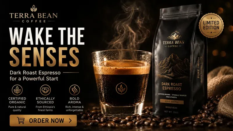 Gourmet Coffee Web Hero Templates