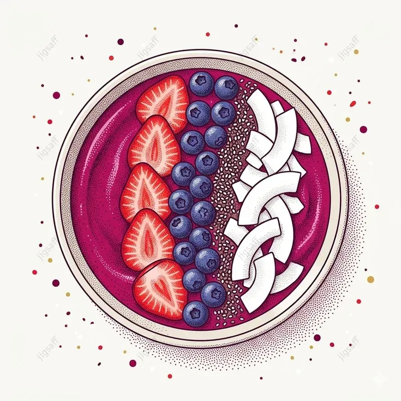 Stippled Vector Food Illustrations