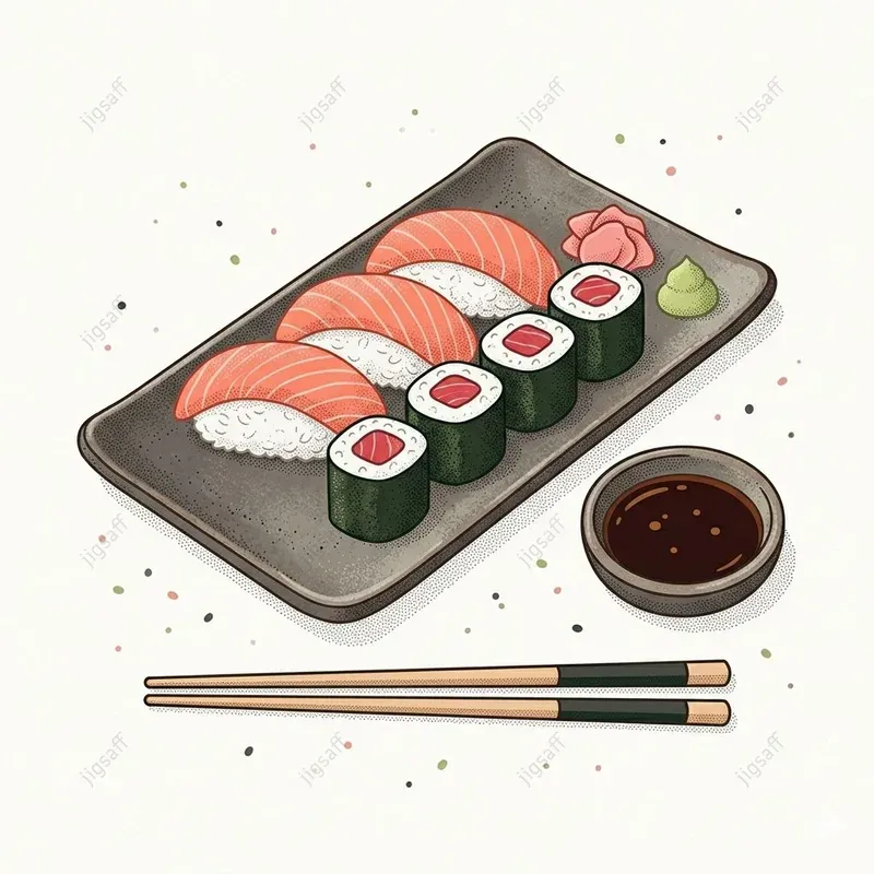 Stippled Vector Food Illustrations