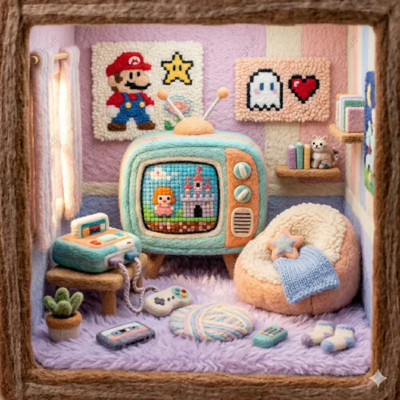 Fluffy 3D Plush Diorama Rooms