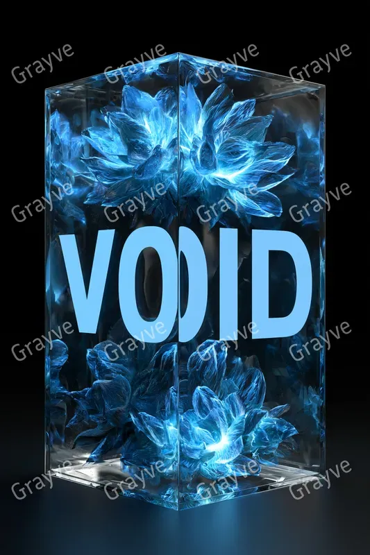 Luminous Glass Flora Typography
