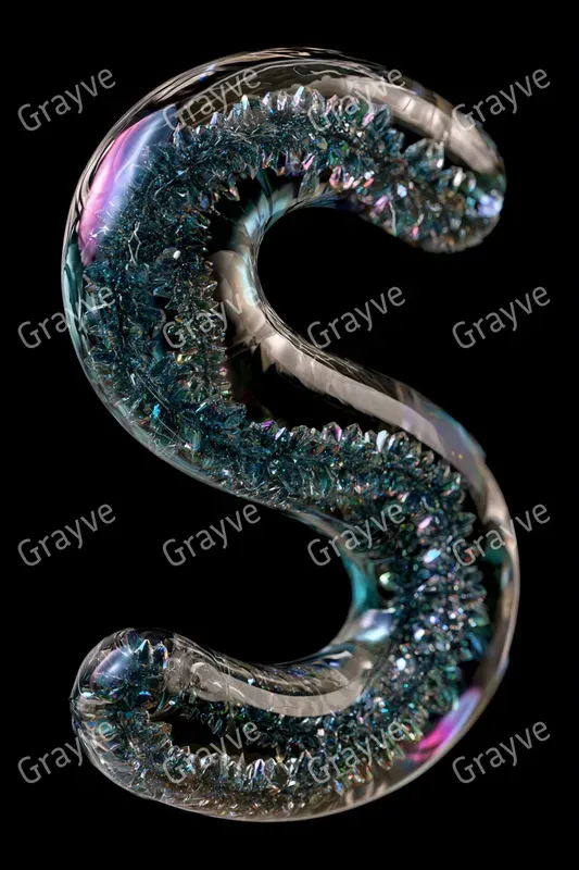 Luminous Glass Flora Typography