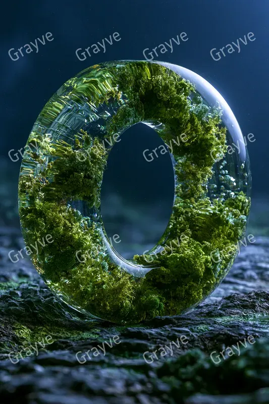 Luminous Glass Flora Typography