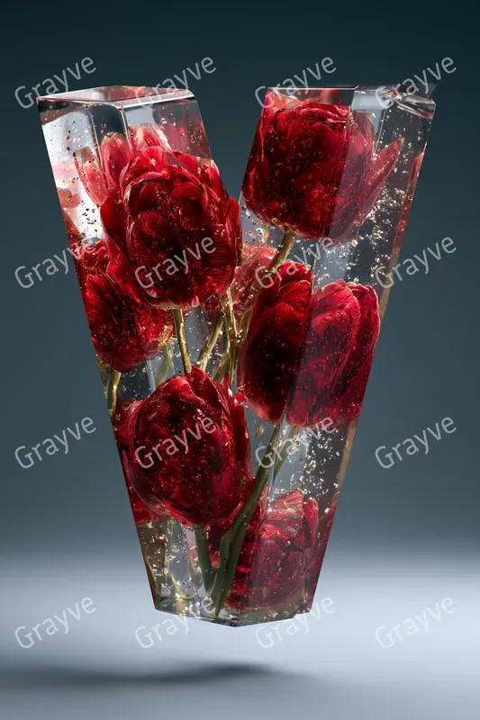 Luminous Glass Flora Typography