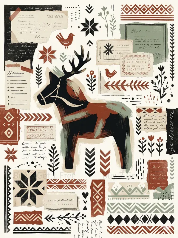 Scandinavian Minimal Folk Illustrations