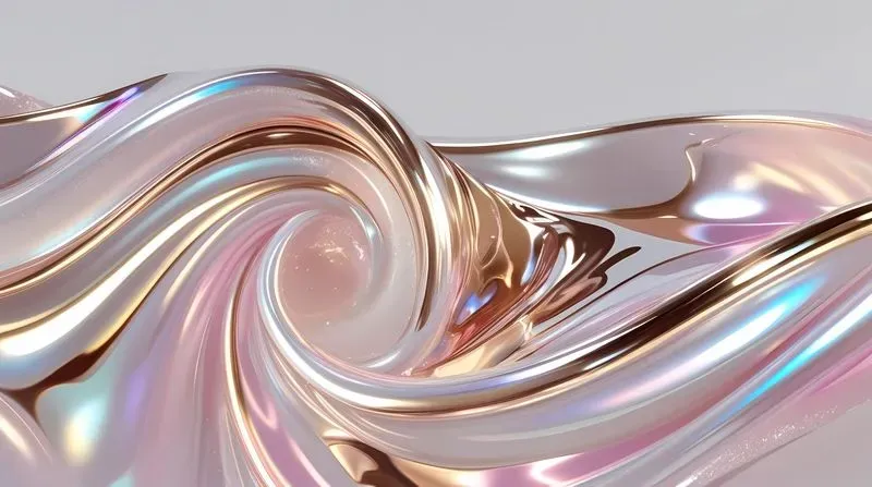 Iridescent Liquid Glass Waves