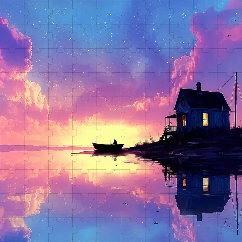 Lofi Anime Sunset Dream Paintings