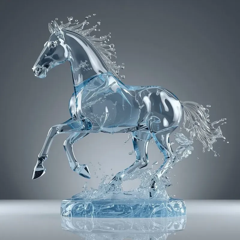 Liquid Water Sculptures Hyperrealistic