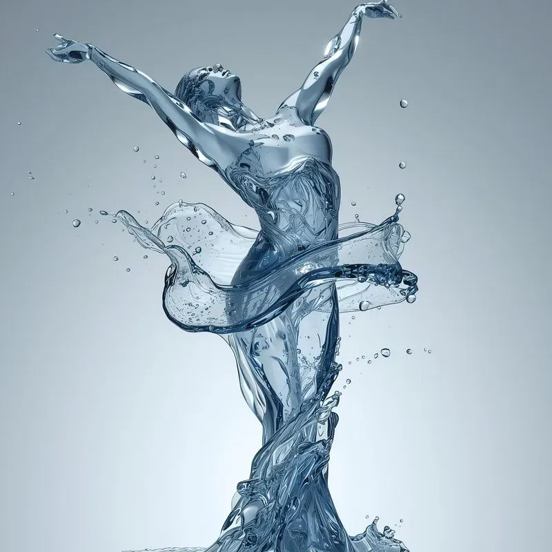 Liquid Water Sculptures Hyperrealistic