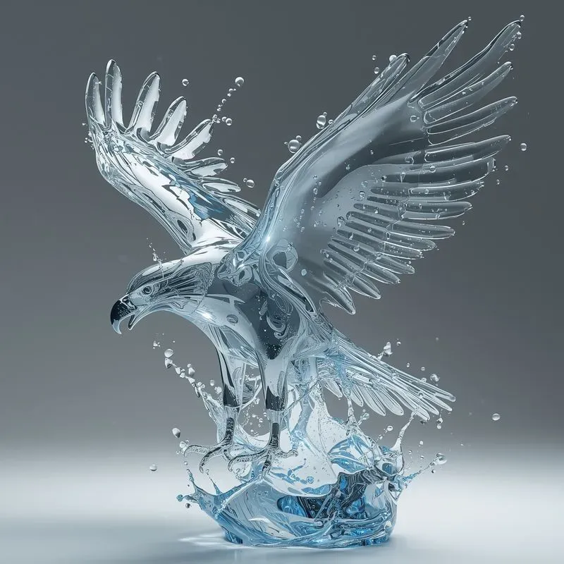 Liquid Water Sculptures Hyperrealistic
