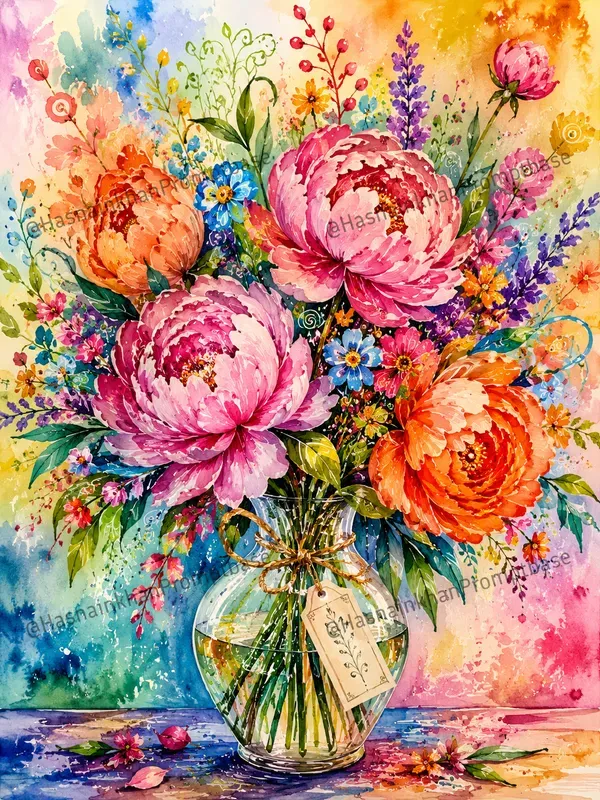 Vibrant Whimsical Flowers
