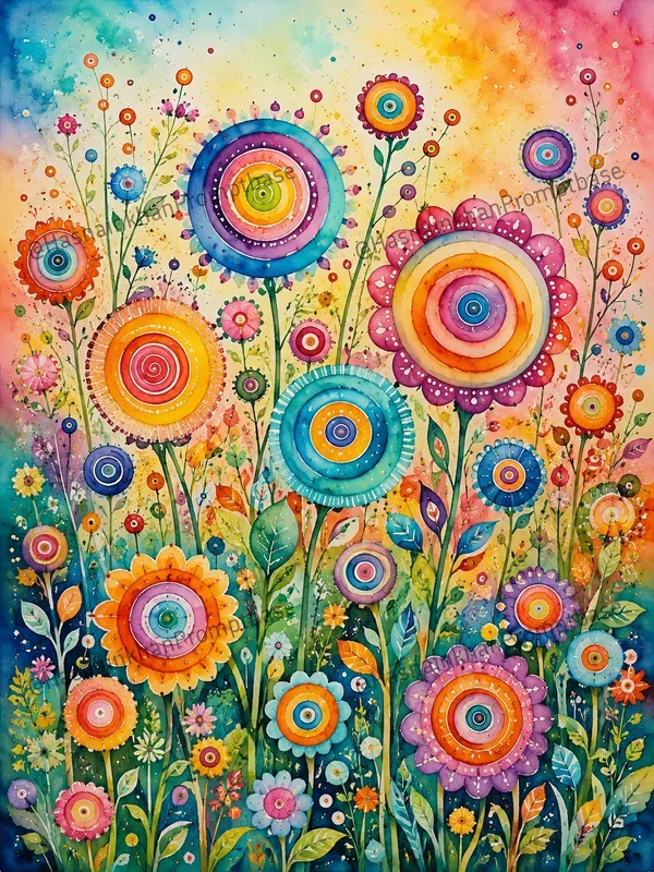 Vibrant Whimsical Flowers