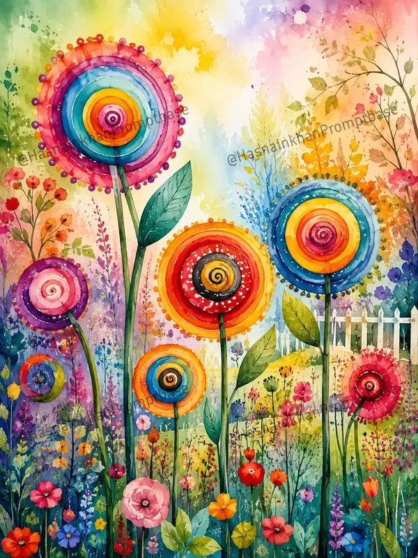 Vibrant Whimsical Flowers