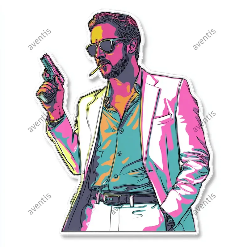 Gta Neon Style Celebrity Stickers
