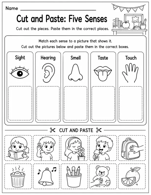 Cutandpaste Kids Worksheet Generator