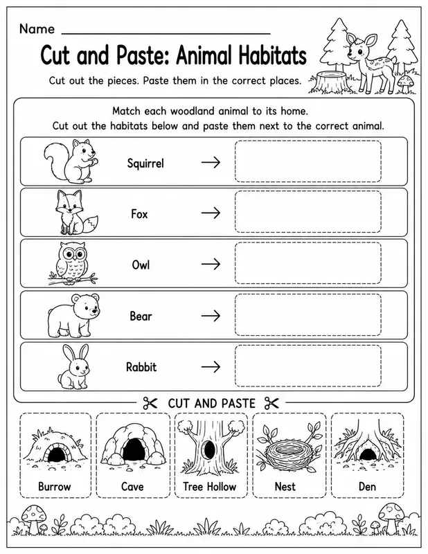 Cutandpaste Kids Worksheet Generator