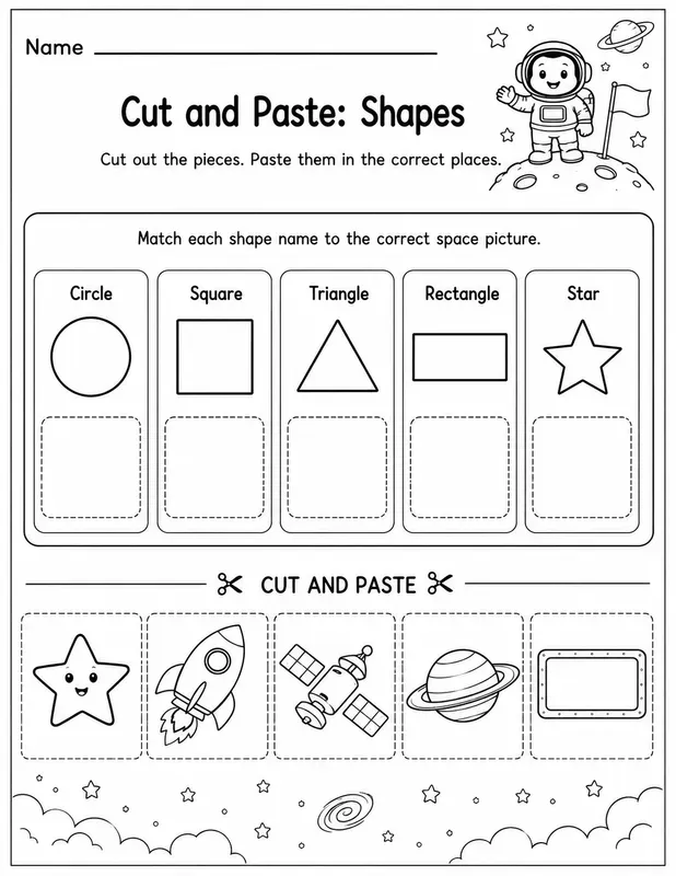 Cutandpaste Kids Worksheet Generator