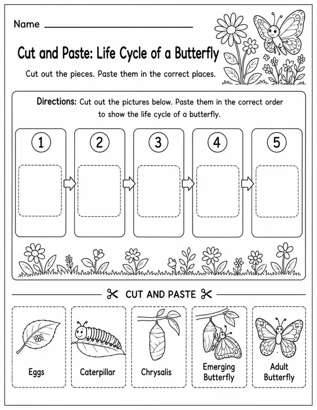 Cutandpaste Kids Worksheet Generator