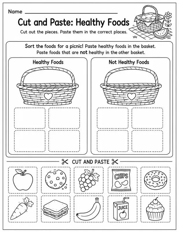 Cutandpaste Kids Worksheet Generator