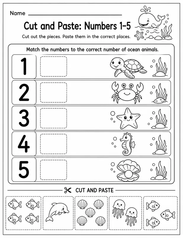 Cutandpaste Kids Worksheet Generator
