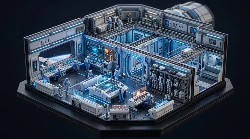 Isometric 3D Diorama Rooms
