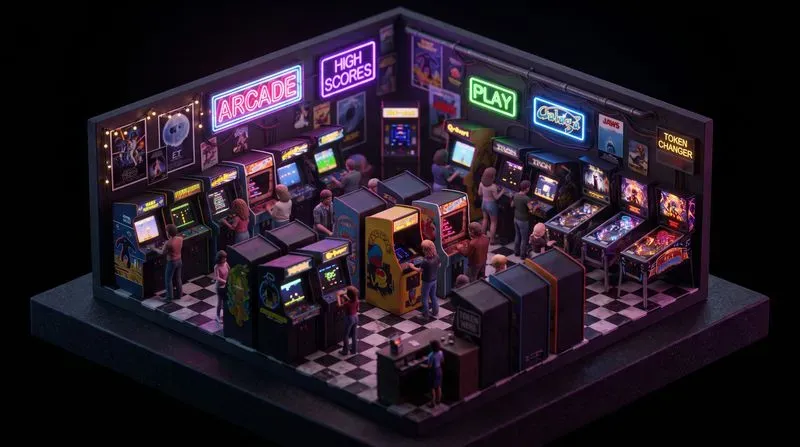 Isometric 3D Diorama Rooms