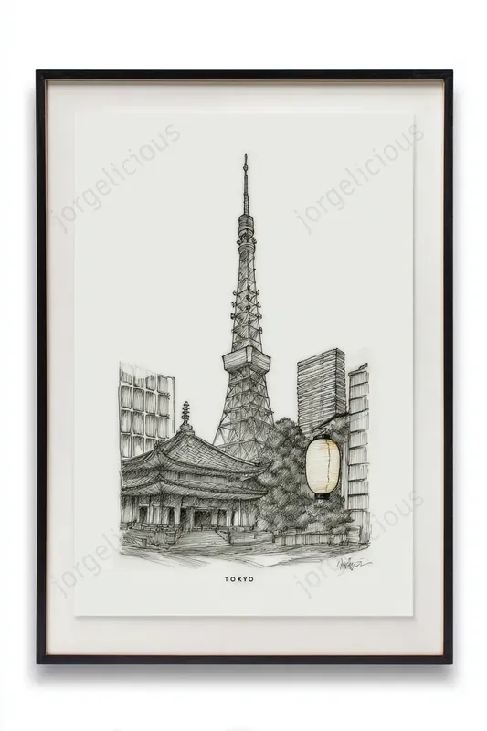 Pen Ink Travel Poster Designs