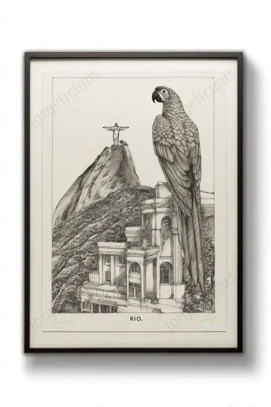 Pen Ink Travel Poster Designs
